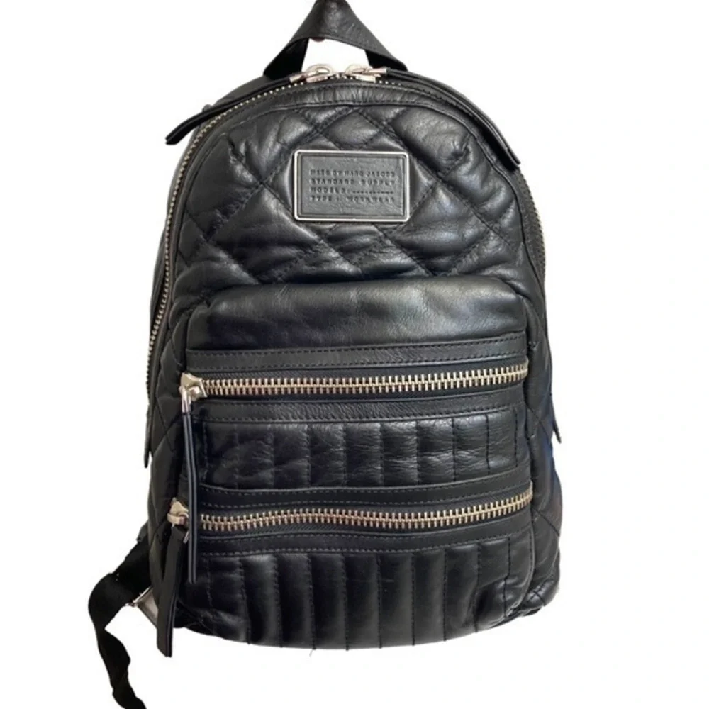 Marc by Marc jacobs domo rider quilted black leather backpack revolve